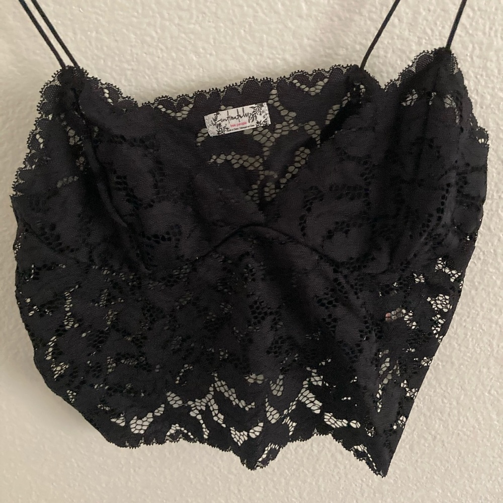 Free people black lace bralette